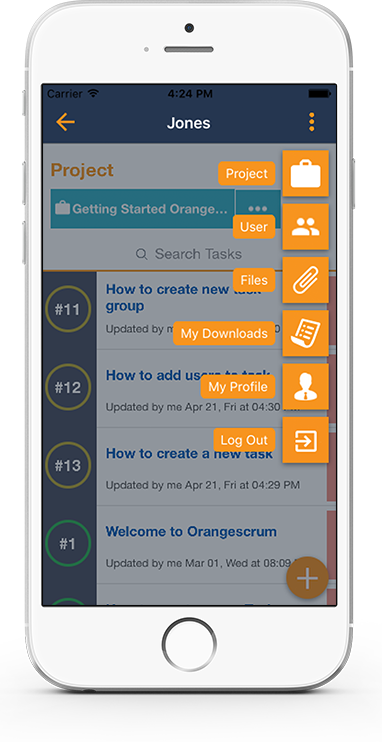 The OrangeScrum Mobile App The OrangeScrum Mobile App